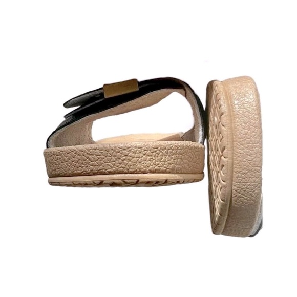 DR SCHOLLS New Sandals Slip On Slide Clog Shoe Black Buckle 6.5 - Picture 6 of 7